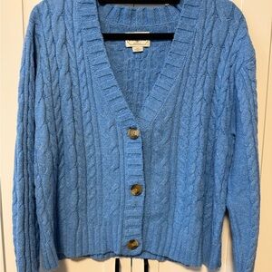 American Eagle Outfitters Sky Blue Cable Knit Cardigan